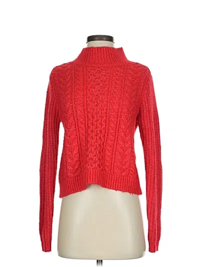 Pre-owned Ann Taylor Loft Turtleneck Sweater In Red