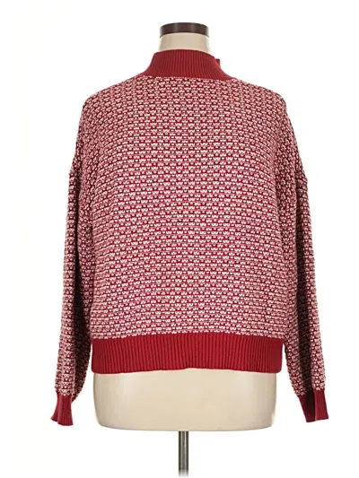 Pre-owned Ann Taylor Loft Turtleneck Sweater In Red