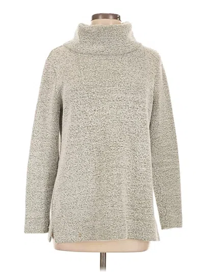 Pre-owned Ann Taylor Loft Turtleneck Sweater In Silver