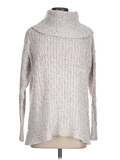 Pre-owned Ann Taylor Loft Turtleneck Sweater In Silver