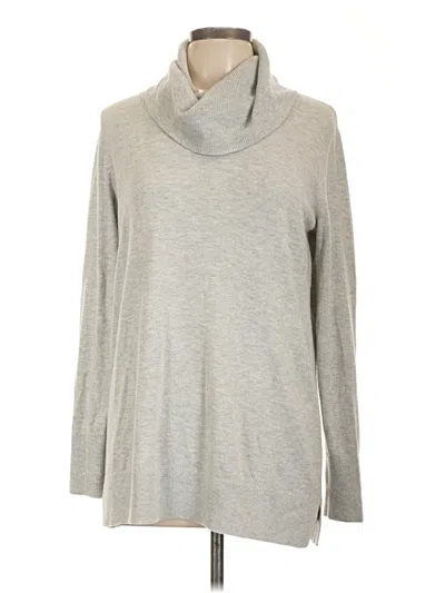 Pre-owned Ann Taylor Loft Turtleneck Sweater In Silver