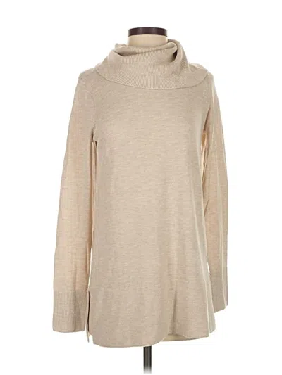 Pre-owned Ann Taylor Loft Turtleneck Sweater In Tan