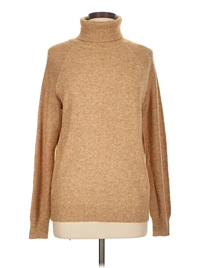 Pre-owned Ann Taylor Loft Turtleneck Sweater In Tan