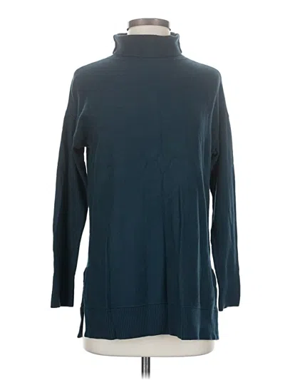 Pre-owned Ann Taylor Loft Turtleneck Sweater In Teal