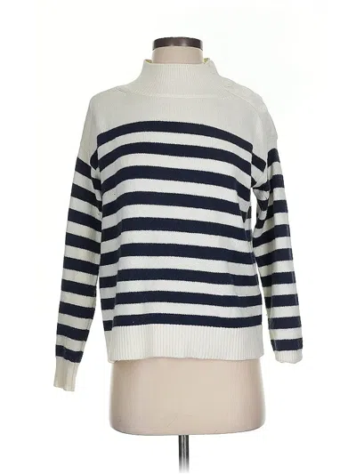 Pre-owned Ann Taylor Loft Turtleneck Sweater In White