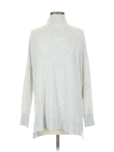 Pre-owned Ann Taylor Loft Turtleneck Sweater In White