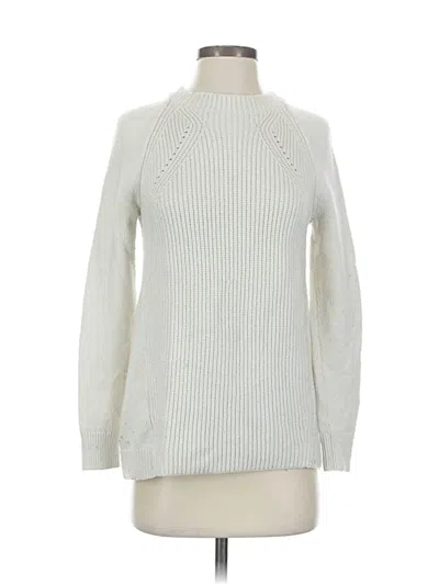 Pre-owned Ann Taylor Loft Turtleneck Sweater In White