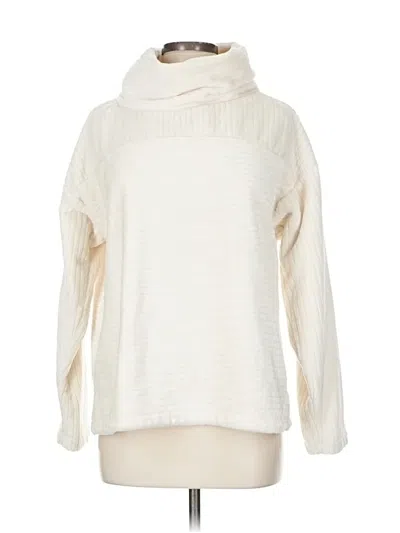 Pre-owned Ann Taylor Loft Turtleneck Sweater In White