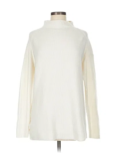 Pre-owned Ann Taylor Loft Turtleneck Sweater In White