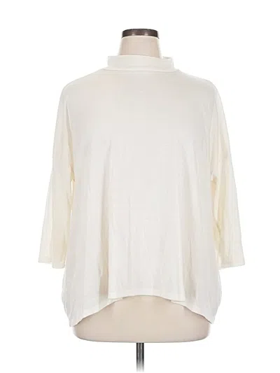 Pre-owned Ann Taylor Loft Turtleneck Sweater In White