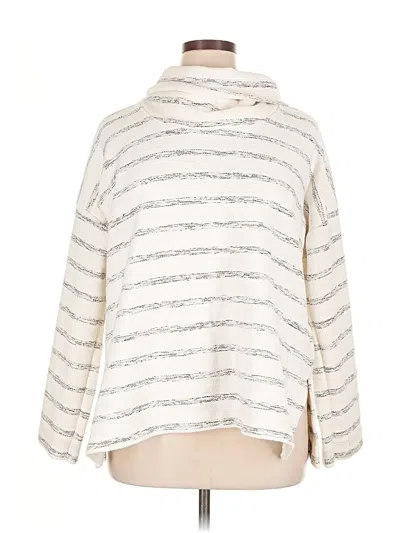 Pre-owned Ann Taylor Loft Turtleneck Sweater In White