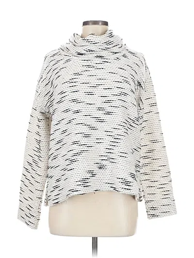 Pre-owned Ann Taylor Loft Turtleneck Sweater In White