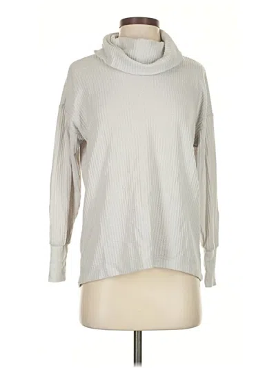 Pre-owned Ann Taylor Loft Turtleneck Sweater In White