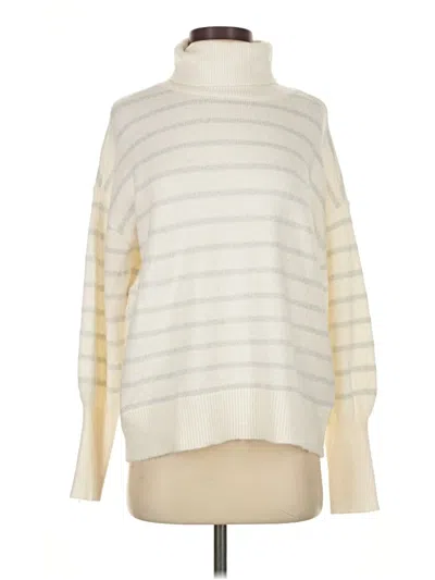 Pre-owned Ann Taylor Loft Turtleneck Sweater In White