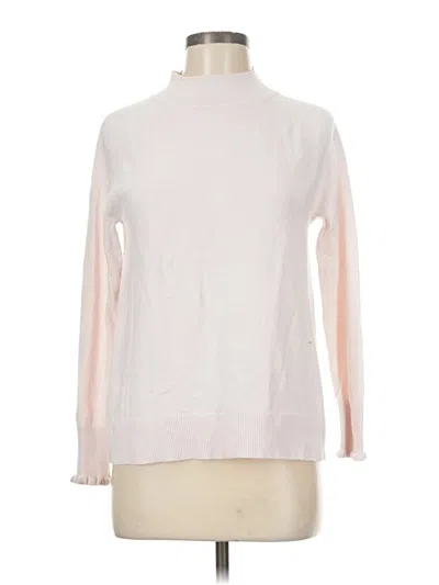 Pre-owned Ann Taylor Loft Turtleneck Sweater In White