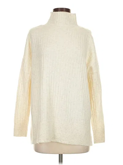 Pre-owned Ann Taylor Loft Turtleneck Sweater In White