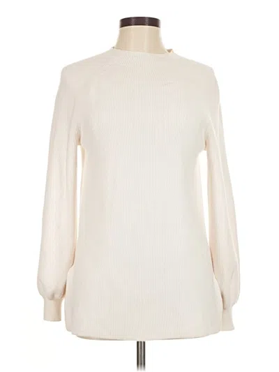 Pre-owned Ann Taylor Loft Turtleneck Sweater In White
