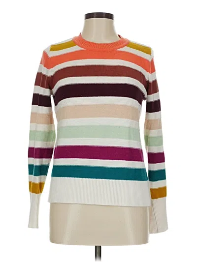 Pre-owned Ann Taylor Loft Turtleneck Sweater In White