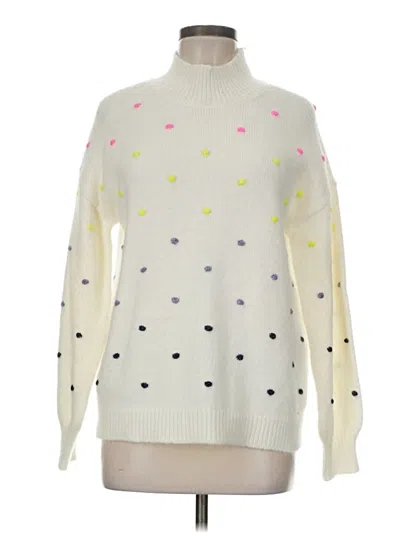 Pre-owned Ann Taylor Loft Turtleneck Sweater In White