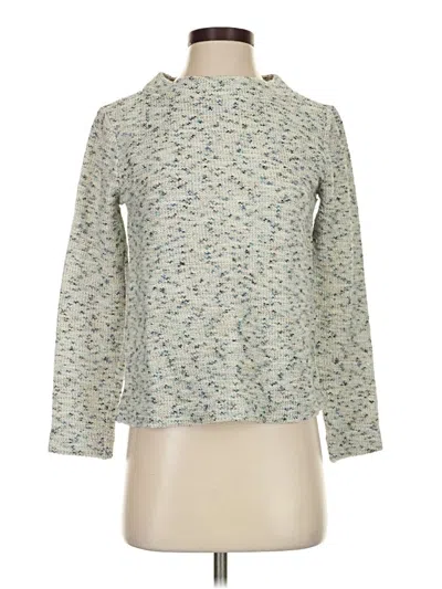 Pre-owned Ann Taylor Loft Turtleneck Sweater In White
