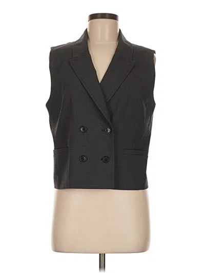 Pre-owned Ann Taylor Loft Tuxedo Vest In Gray