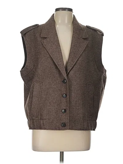 Pre-owned Ann Taylor Loft Vest In Brown