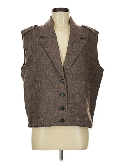 Pre-owned Ann Taylor Loft Vest In Brown