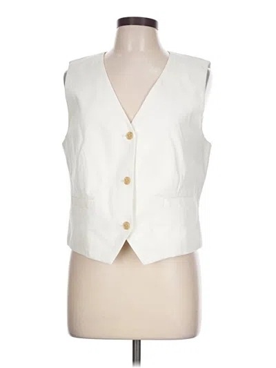 Pre-owned Ann Taylor Loft Vest In Ivory