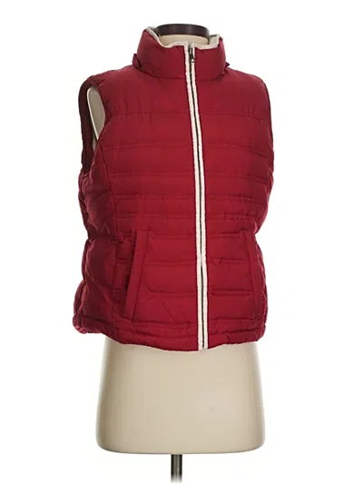 Pre-owned Ann Taylor Loft Vest In Red