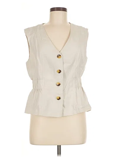 Pre-owned Ann Taylor Loft Vest In White