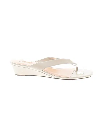 Pre-owned Ann Taylor Loft Wedges In Ivory