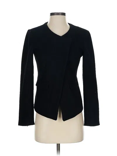 Pre-owned Ann Taylor Loft Wool Blazer Jacket In Black