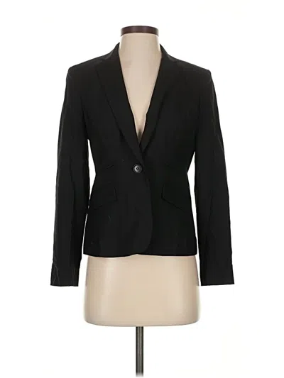 Pre-owned Ann Taylor Loft Wool Blazer Jacket In Black