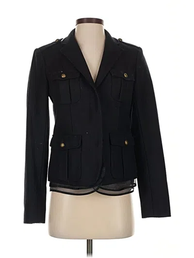 Pre-owned Ann Taylor Loft Wool Blazer Jacket In Black