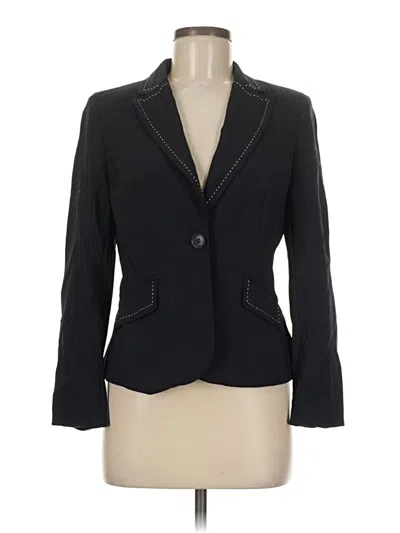 Pre-owned Ann Taylor Loft Wool Blazer Jacket In Black