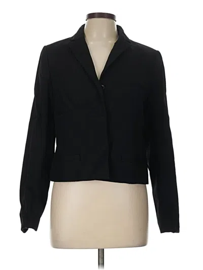 Pre-owned Ann Taylor Loft Wool Blazer Jacket In Black