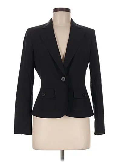 Pre-owned Ann Taylor Loft Wool Blazer Jacket In Black
