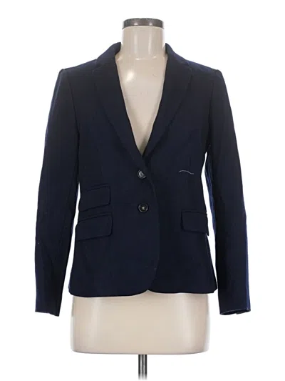 Pre-owned Ann Taylor Loft Wool Blazer Jacket In Blue
