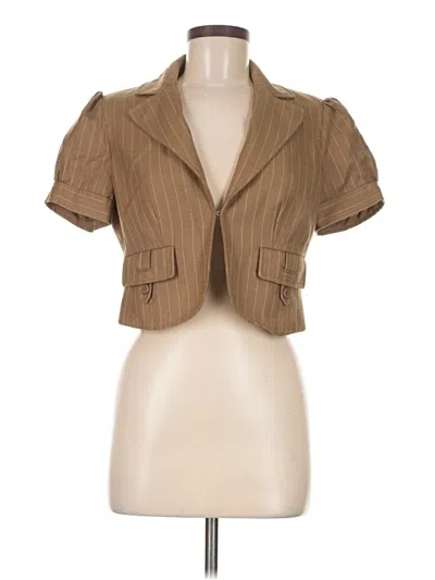 Pre-owned Ann Taylor Loft Wool Blazer Jacket In Brown