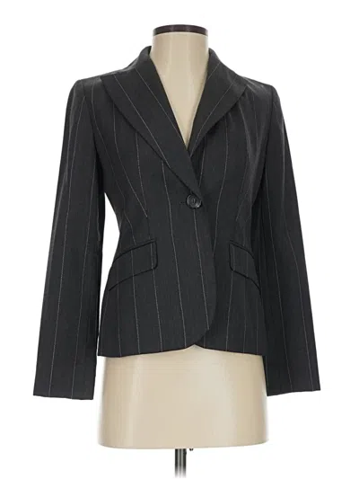 Pre-owned Ann Taylor Loft Wool Blazer Jacket In Gray
