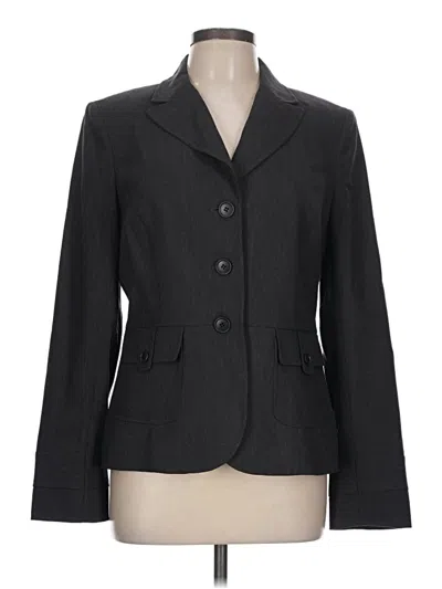 Pre-owned Ann Taylor Loft Wool Blazer Jacket In Gray