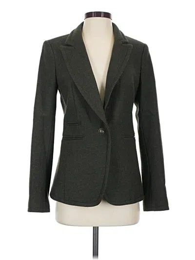 Pre-owned Ann Taylor Loft Wool Blazer Jacket In Gray