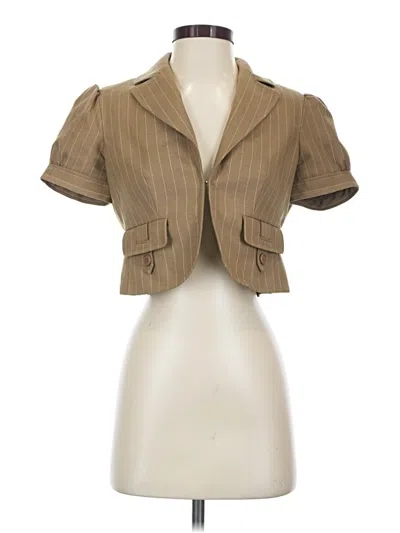 Pre-owned Ann Taylor Loft Wool Blazer Jacket In Tan