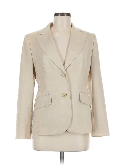 Pre-owned Ann Taylor Loft Wool Blazer Jacket In White