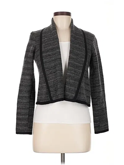 Pre-owned Ann Taylor Loft Wool Cardigan Sweater In Gray