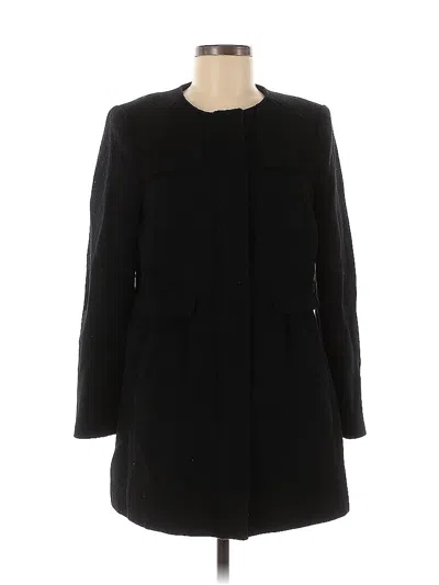 Pre-owned Ann Taylor Loft Wool Coat In Black