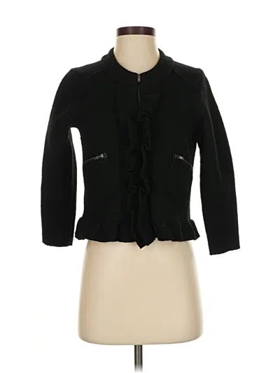 Pre-owned Ann Taylor Loft Wool Coat In Black