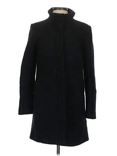 Pre-owned Ann Taylor Loft Wool Coat In Black