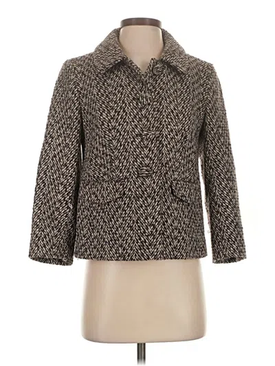 Pre-owned Ann Taylor Loft Wool Coat In Brown