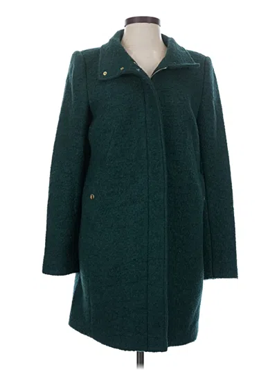 Pre-owned Ann Taylor Loft Wool Coat In Teal
